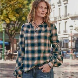 Sundance Plaid Henley